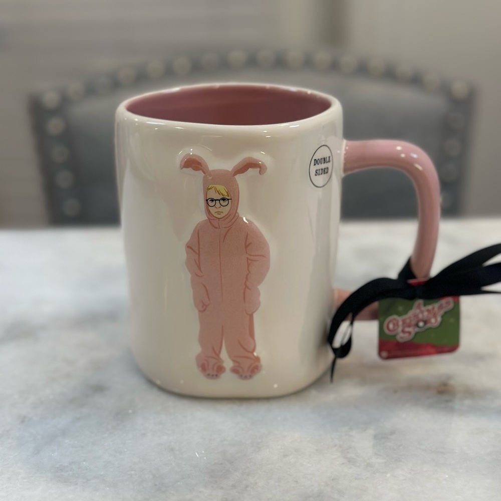 Rae Dunn ‘A Christmas Story’ Christmas White & Pink Mug